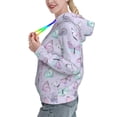 thumbnail image 2 of Lsque Purple Butterfly Pattern Casual Women's Hoodie,Hooded Sweatshirt with Kangaroo Pocket,Pullover Hoodie with Eye-catching Drawstrings-X-Large, 2 of 7