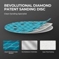 thumbnail image 2 of Diamond Shape 6 Inch 240 Grit Sanding Disc, Revolutionary Patent 6 Hole Hook and Loop Sanding Discs for Random Disc Sanders & Orbital Sanders (50Pack) by toolant, 2 of 4