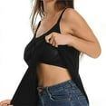 thumbnail image 3 of SNKSDGM Female Ribbed Tank Tops for Women Pack Plus Size Tank Tops for Women Black Shelf Bra Camisoles Adjustable Spaghetti Strap Tank Tops Basic Layer Xxl, 3 of 4
