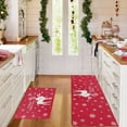 thumbnail image 5 of TUITOONM 2 Pieces Red Christmas Kitchen Runner Rugs Sets Floor Mat Water Absorbent Non-Slip Floor Mat Soft and Comfortable Festival Home Decor, 5 of 5