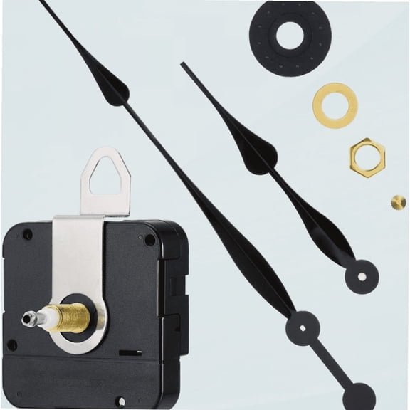 High Torque Quartz Clock Movement Clock Replacement Mechanism with 12 Inch Long Spade Hands for DIY Clock (Black, Shaft Length 1-1/5 inches/ 31 mm Shaft Length)
