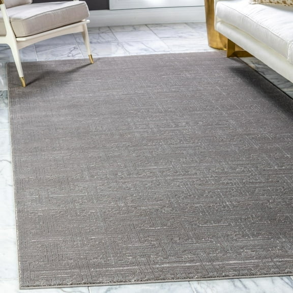 Jill Zarin Uptown Collection Area Rug - Park Avenue (4' 1" x 6' 1" Rectangle Gray/Ivory)