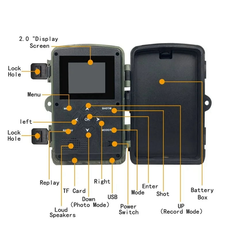 Hunting Trail Camera Night Vision Wildlife Camera with Motion Activated Outdoor Trail Camera Wildlife