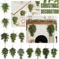 thumbnail image 3 of Christmas Teardrop Swag Faux Norfolk Pine Needles Artificial Swag Wreath, Realistic Green Needles For Natural Holiday Ambiance, Door Swag For Front Door Home Wall Hanging Decor, 3 of 3