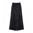 thumbnail image 5 of Ailaofu Women's Fall High Waist Jacquard Wide Leg Pants Button Formal Palazzo Trousers for Evening and Workwear, 5 of 6