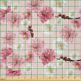 thumbnail image 2 of Ambesonne Floral Fabric by the Yard Microfiber, Chinese Blossoms Pattern, 10 Yards, Pale Pink Pastel Pink, 2 of 2