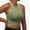 GN1, variant on Womens Seamless Ribbed Longline High Neck Sports Bra - Racerback Padded Slim Fit Crop Tank Top With Built In Pads