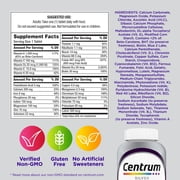 Centrum Silver Womens 50 Plus Multivitamin مع فيتامين B وC وD3 وE، عدد 200