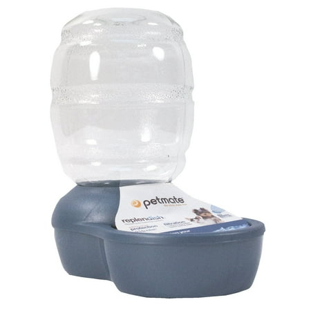 Petmate Replendish Gravity Pet Waterer with Microban for Cats and Dogs 4 Gallons Blue