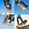 thumbnail image 5 of Complete Skateboards for Beginners,7 Layer Canadian Maple Double Kick Deck,31''Pro Cruiser Funny skate Board, 5 of 5