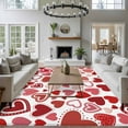 thumbnail image 4 of Love Heart Washable Area Rug 5 x 7 ft Polka Dots, Soft Non Slip Rugs Stain Repellent Indoor Felt Carpet for Living Dining Room Bedroom Home Office, 4 of 9