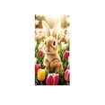 thumbnail image 2 of Easter Door Curtain Decorations, Spring Holiday Door Cover, Bunny Rabbit Party Door Hanging, Festive Easter Decor for Home Classroom Office, Polyester Door Banner with Colorful Easter Egg Design, 2 of 7