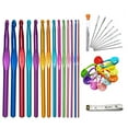 thumbnail image 1 of 1 Set Knitting Needles DIY Tools Colorful Sewing Supplies Household Accessory Weave Crochets for Sweater Clothes Scarf Slippers 002 Model, 1 of 7