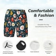 thumbnail image 3 of Fuzoiu Holiday Christmas Cookies Print Men's Swim Shorts,Quick-Dry Double-Layer Swim Trunks,Board Trunks,Beach Shorts Swimwear Bathing Suits-Medium, 3 of 6
