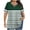 Green, variant on Summer Blouses for Women Plus Size V-Neck Short Sleeve Casual Ombre Cross Front Loose Tops, Brown 3XL