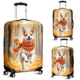 thumbnail image 2 of Welcome Fall Toy Fox Terrier Strolling Through the Autumn Maple Forest Travel Luggage Cover Dog Lover Suitcase Dust Protective Decor - 12012, 2 of 5