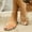 Gold, variant on Hoshose New Summer Women Slide Flat Sandals Open Toe Fashion Footwear Slip on Soft Soled Sandals Beach Travel Breathable