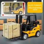 Lekihaqq 3 Packs Heavy Duty Alloy Forklift Toy Construction Vehicle with Realistic Lift & Lower Function, Durable Die-Cast Engineering Truck for Play