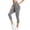 Grey, variant on Women's High Waisted Seamless Yoga Capri Pants - Breathable Cationic Fabric with Pockets, Workout and Running Tights