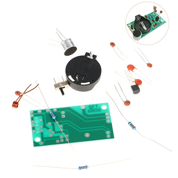 FM Stereo Radio Transmitter DIY Kit With Microphone DC 3V Soldering