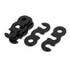 Aluminum Alloy 3 Holes Rope Buckle Cord Adjuster Black 5pcs for Tent Camping