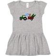 thumbnail image 3 of Inktastic Plaid Christmas Tractor With Cute Reindeer Girls Toddler Dress, 3 of 5