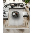thumbnail image 2 of Beige Framed Area Rugs for Living Room Washable Rugs Boho Moroccan Area Rug Soft Neutral Geometric Bohemian Carpet Distressed Indoor Rug for Bedroom Dining Room Office Foldable Nonslip Rug, 2 of 9