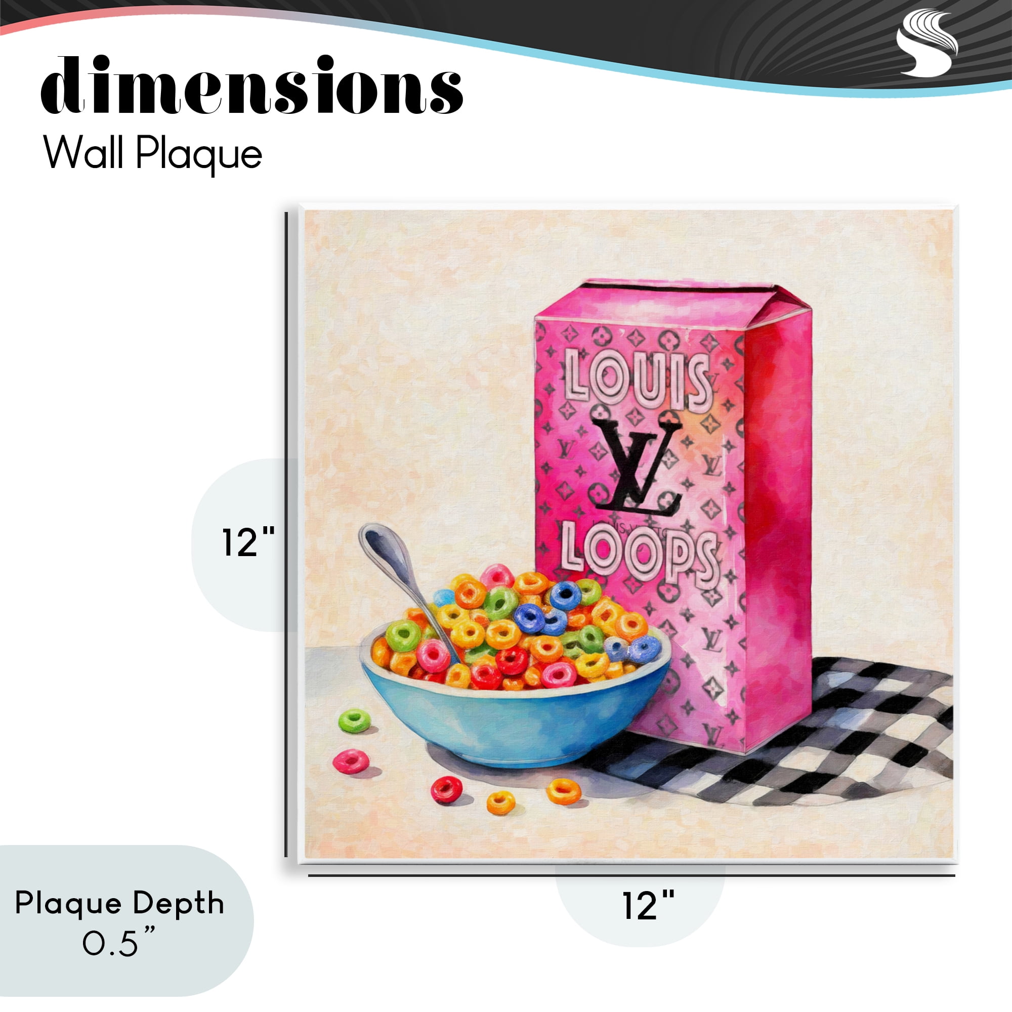 Stupell Industries Fashion Loops Cereal Wall Plaque Art, design by Grotto Studios