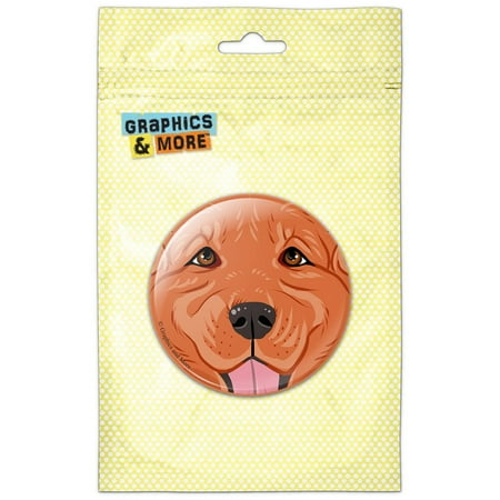 

Golden Retriever Face Dark Red Pet Dog Refrigerator Button Magnet