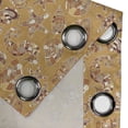 thumbnail image 5 of Ambesonne Ocean Grommet Curtain, Pattern of Shellfish, 50" x 63", Mustard Brown, 5 of 6