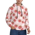 thumbnail image 2 of Naloa Floral Strawberr Men's Casual Hooded Collar Drawstring Hoodies Pullover Sweatshirts Casual Long Sleeve Shirts-3X-Large, 2 of 7