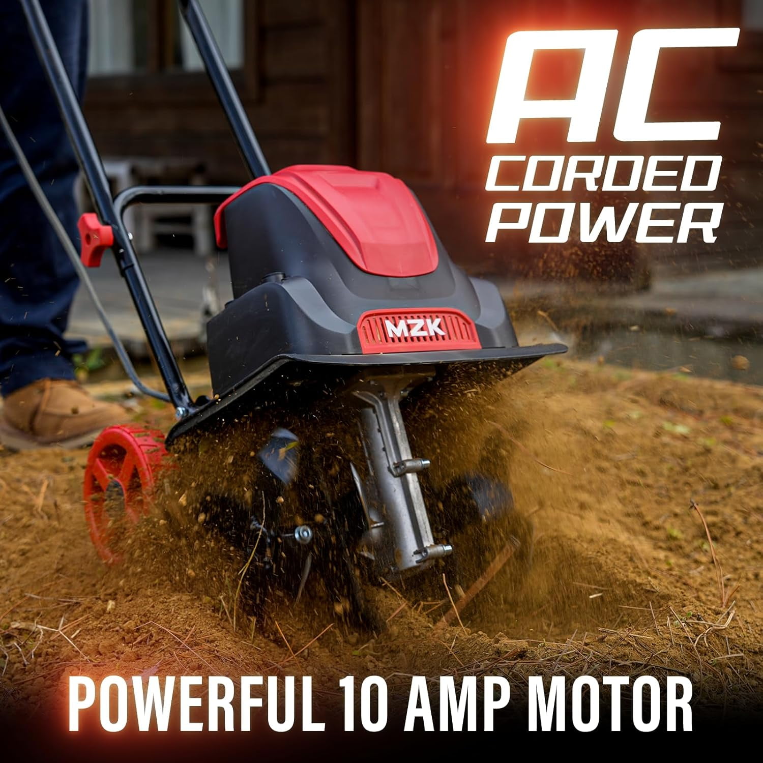 Electric Tiller MZK 10-Amp 12-Inch Corded /Cultivator For