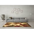 thumbnail image 3 of Ahgly Company Indoor Round Abstract Brown Modern Area Rugs, 7' Round, 3 of 4