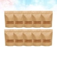 thumbnail image 1 of OULII 50Pcs Reusable Food Pouches Kraft Papers Zipper Sealed Bags Waterproof Clear Window for Home Use, 1 of 6
