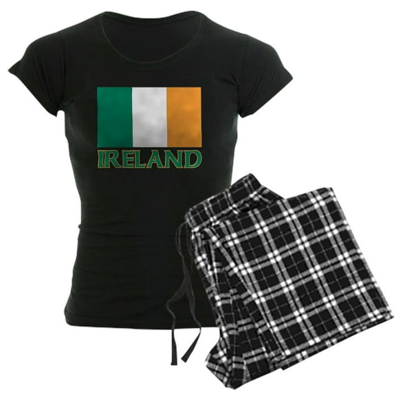 CafePress - Irish Flag Women's Dark Pajamas - Women's Short Sleeve Print T-Shirt and Pants Dark Cotton Pajama Set