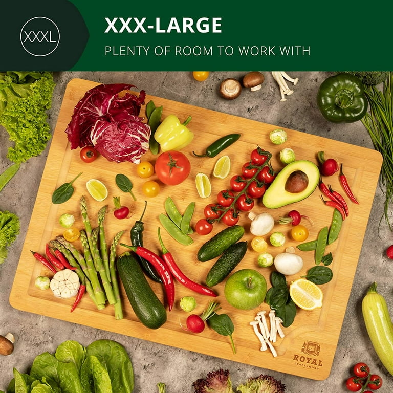 Crestone XXXL Extra Large Bamboo Cutting Board 24X16 Inches Largest Stove  Top Wood Carving Board With Juice Groove Over Sink