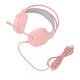 thumbnail image 5 of Auriculares para juegos con iluminación RGB, sonido envolvente de 7,1 canales, USB y conector dual de 3,5 mm, auriculares para juegos con cable para PC, consola, portátil, rosa, 5 of 5