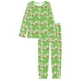 thumbnail image 4 of Suhoaziia Pajama Pants Aesthetic Nightwear Stretchy Durable Matching Set Outfits Indoor Daily Wear Chriatmas Gift HO HO HO Lounge Wear Christmas Wreaths Sleep Set Size 4XL, 4 of 5