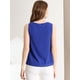 thumbnail image 2 of INSPIRE CHIC Camiseta Sin Mangas De Chifón Con Forro Y Parte Delantera Plisada Para Mujer Azul M, 2 of 5