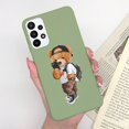 thumbnail image 1 of Funda de teléfono para Samsung Galaxy A23 4G 5G, cubierta trasera mate de flor de dinosaurio de oso lindo A la moda en Samsung Galaxy A23 4G Fivean unisex, 1 of 2