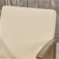 thumbnail image 3 of JERFIT Outdoor Acacia Wood Club Chairs Set of 2, Waterproof Patio Lounge Seating with Gray Wood Frame and Cream Cushions for Garden, Poolside, 3 of 10