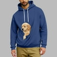 thumbnail image 2 of Lumeqa Men's Pouch Hoodie with Pet Pocket Long Sleeve Pullover Sweatshirt Kangaroo Casual Warm Hooded Tops for Dog Cat, 2 of 4