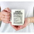 thumbnail image 3 of CTDream Funny 11oz. Ceramic Coffee Tea Mug Thank You Gift, Great Grandpa Nutritional Facts, 1-Pack, Novelty Gag Birthday Christmas Gift Ideas, 3 of 7