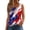 AG15_Red, variant on American Flag Tank Tops for Women Pleated Square Neck Sleeveless Patriotic Shirts 4th of July USA Stars Stripes Tees Wine 2XL