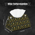 thumbnail image 6 of Lsque Pineapple Printed Long Tissue Box Cover Holder, Facial Paper Organizer Dispenser,Triangle with Bottom Belt, PVC Leather Decorative Organizer, 6 of 9