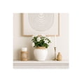 thumbnail image 2 of Terracotta Pottery Vase for Living Room and Home Decor - Decorative Flower Vase for Bathroom, Bedroom, or Office Display - Modern Entryway Table, House Styling, or Shelf Accent - 10", White, 2 of 13