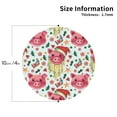 thumbnail image 3 of Pofeuu Christmas Cute Pigs Print Leather Coasters Set of 6, Round Cups Mugs Mat Pad for Home Kitchen Heat Resistant Drink Coasters,Round Shape, 3 of 7