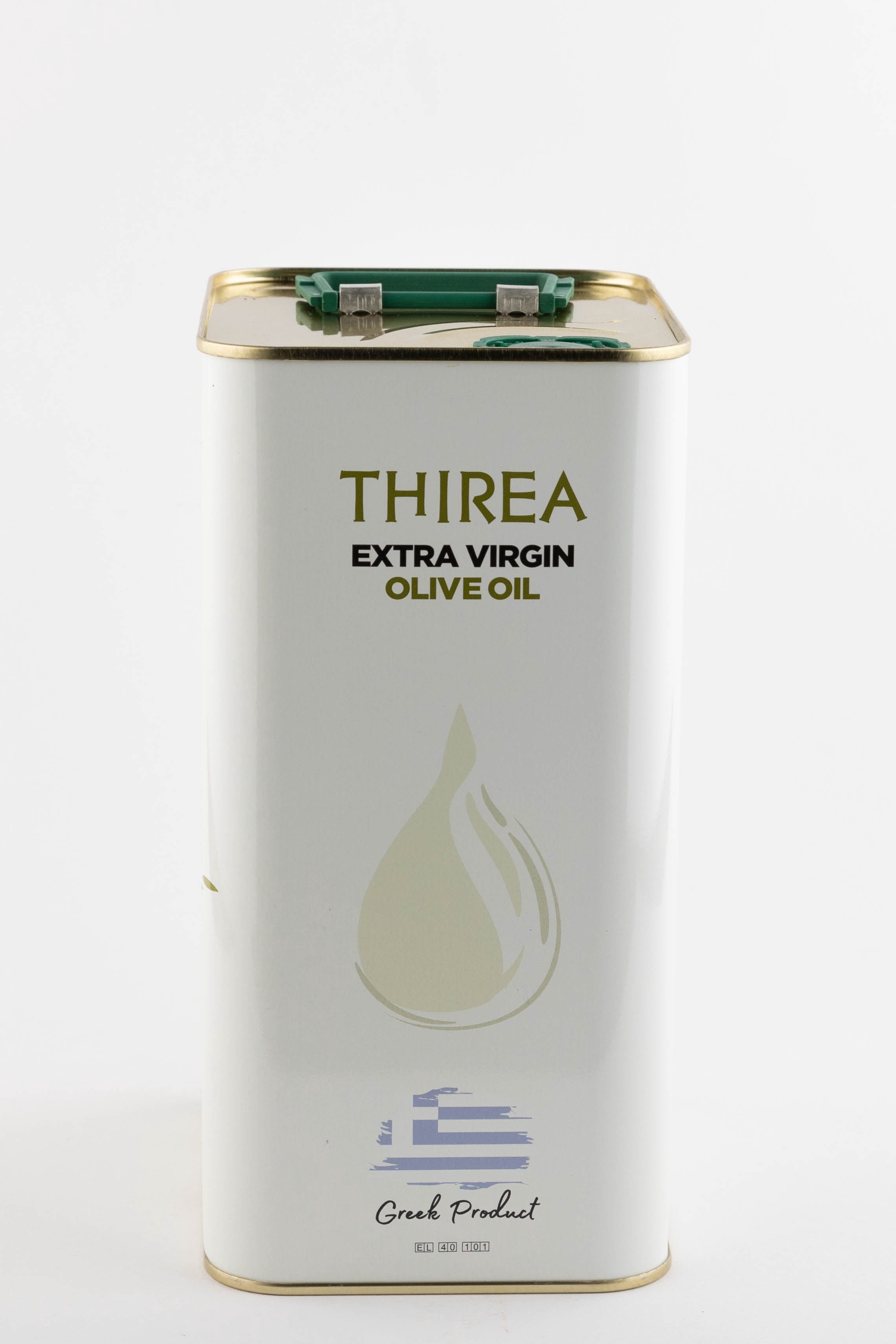 Thirea Extra Virgin Olive Oil 3L Tin 101 fl oz Extra Virgin Olive Oil 3L Tin Cold Pressed EVOO, Authentic Greek Olive Oil, Rich Flavor for Cooking