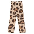 thumbnail image 3 of Brown Leopard Print Pajama Pants Comfortable Elastic Waist Pajamas Fashion Sleepwear Bottoms Plus Size Homewear, 3 of 6