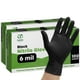 thumbnail image 1 of Guantes desechables de nitrilo, paquete cómodo, 6 ml, negros (M) x200, 1 of 7